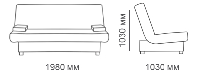Габаритные размеры дивана Энтер